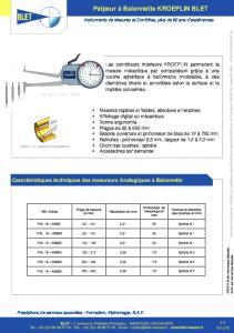 Palpeur Int�rieur par Comparaison KROEPLIN