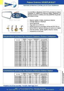 Mesureurs dpaisseur extrieure Kroeplin