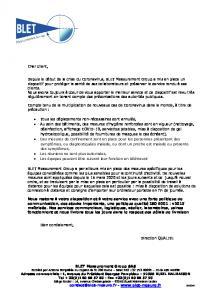 Continuit� d�Activit� KROEPLIN BLET