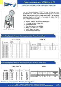 Mesureurs Electroniques pour Arosols 20 mm