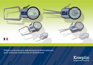 Palpeurs mécaniques et électroniques KROEPLIN