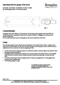 Séries ID40 / OD40 - Palpeurs Kroeplin