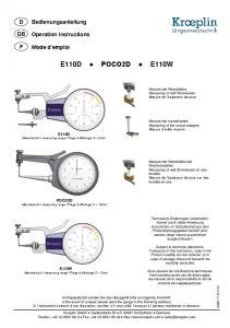 Srie E110D POCO2D E110W - Kroeplin