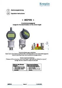 AE2015 - AE2100 - Mesure hauteur de sertissage darosols