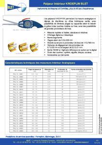 Palpeurs dpaisseur intrieur KROEPLIN