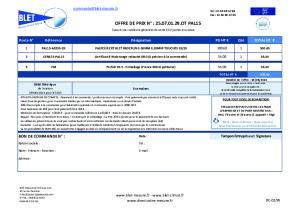 Plan et devis - PAL15-AE033-CR